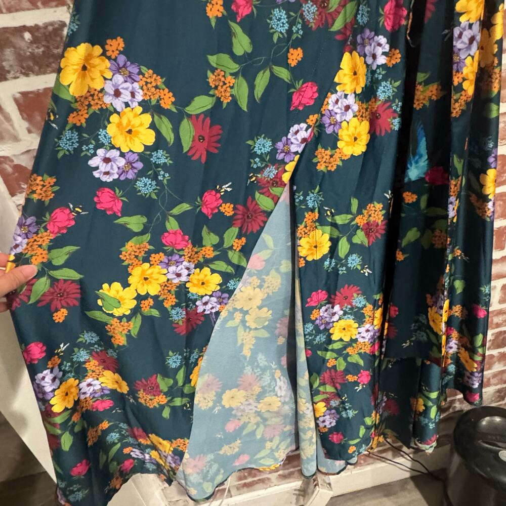 NWT BAACAL x Maxey Greene Floral Wrap Maxi Dress Plus Size 2 Sustainable Boho - Picture 3 of 14